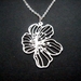 stainless steel blossom pendant necklace