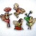 Flower fairies - woodcut magnet set