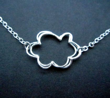 Cloud necklace - silver lining