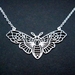 moth stainless steel pendant necklace