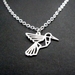 Geo hummingbird outline necklace