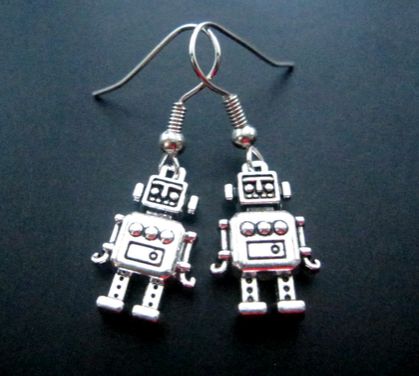 Robot earrings