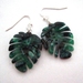 Monstera leaf earrings