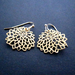 gold chrysanthemum outline earrings
