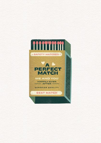 'A Perfect Match' (Digital Download)  for Weddings / Anniversary / Valentines Day / Love / Couples gift