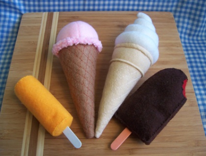  Felt food *Ice Creams* no.13 ---Pattern---