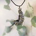 MONARCH CATERPILLAR - handmade pendant with painted detail