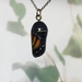 ARTISTIC MONARCH CHRYSALIS - handmade pendant with painted detail