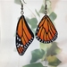 GORGEOUS INNER AND OUTER MONARCH BUTTERFLY WING EARRINGS