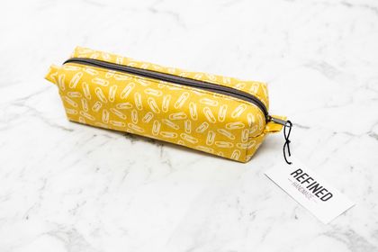 Mustard Paperclips Pencil Case
