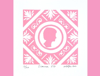 Diana 50 -  Lino Print -  limited edition