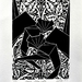 Black Stray Cats limited edition lino print