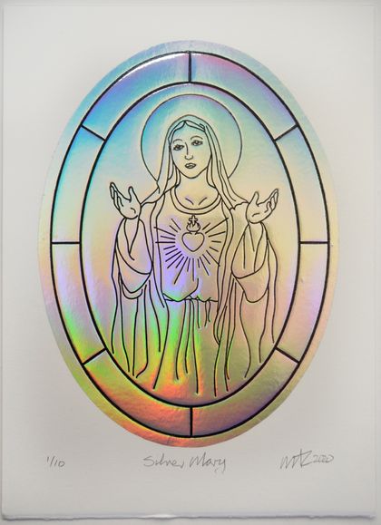 Silver Mary- Limited Edition Relief Print -  2020