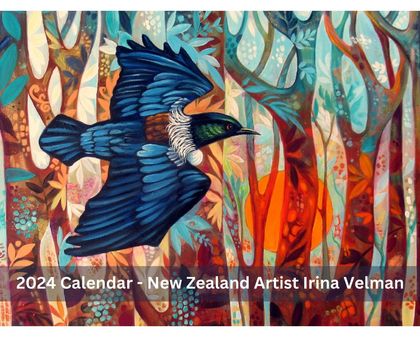 2024 Wall Calendar, NZ Artist Irina Velman