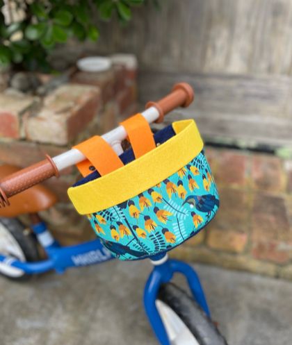 Bike & Scooter HandleBar Basket | Clip on | Tui + Yellow