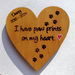 Wooden Heart - Pawprints plus pet dates