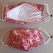 *No Fog* pleated face mask, Watermelon print, teen/small adult size, removable metal nose bridge strip