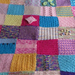 Pure wool handknitted squares blanket/throw