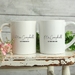 Custom Personalised Matching Wedding Mugs-Campbell Design