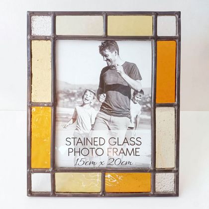 Stained Glass Photo Frame - Yellow