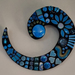 Mosaic Koru - Light Blue tones