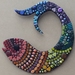 Mosaic Rainbow Chinese Fish Wall Hanging