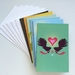 6 Beautifully, bright and colourful Greetings cards with New Zealand Native birds 