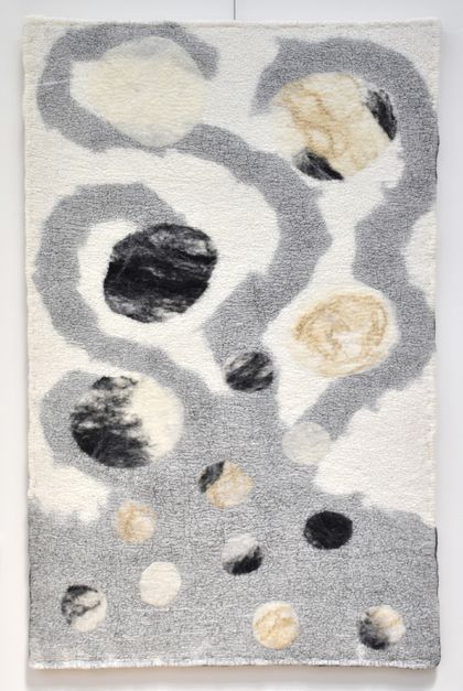 Felt Art contemporary Wall Hanging : Between here or there II