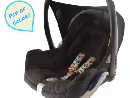 Capsule Strap Cover Seat Belt Covers Pram Car Accessories Hummingbird Fl Print Felt - Baby Capsule Seat Belt Covers