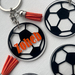 Soccer keychain / bag tag for kids 