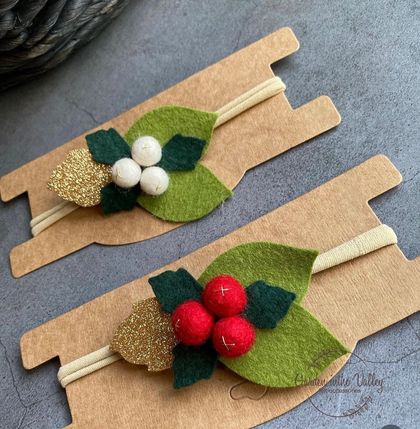 Felt Christmas baby headbands