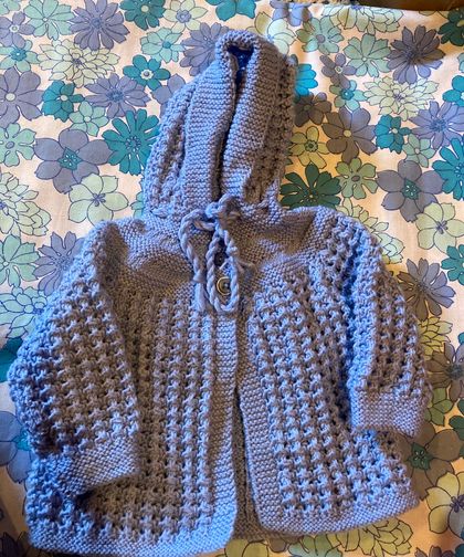 Hand Knitted Hooded Jacket 