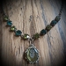 Carved Glass Deco-Style Necklace