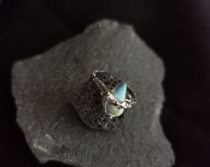 Labradorite Ring Handmade Freeform Ring