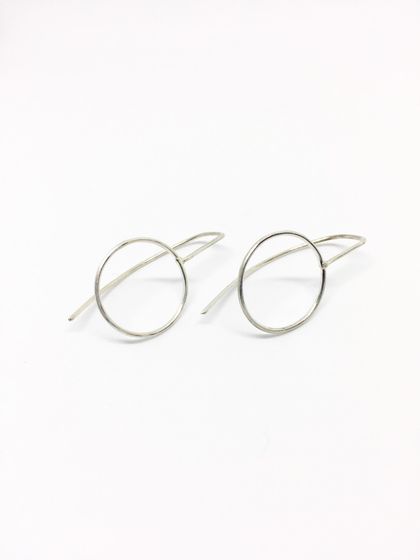 Sterling silver circle earrings  