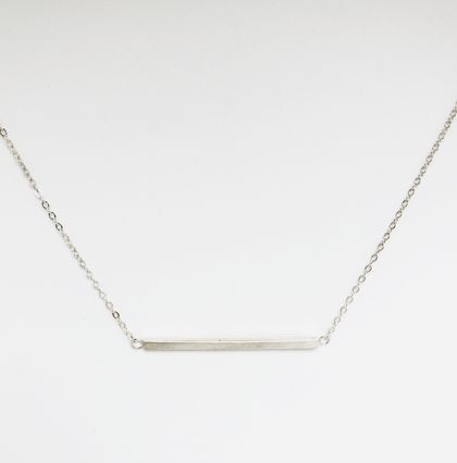 Sterling silver bar necklace  