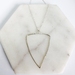 Sterling silver necklace and triangle pendant 