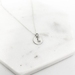 Sterling silver initial disc necklace  