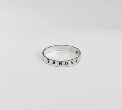 Sterling silver name ring personalized 