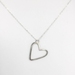 Sterling silver necklace and heart  pendant 