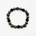 Triple Stone bracelet - Tigers Eye, Hematite, Black Obsidian  