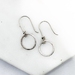 Sterling silver hammered tied hoop earrings  