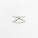 Sterling silver cross over ring 