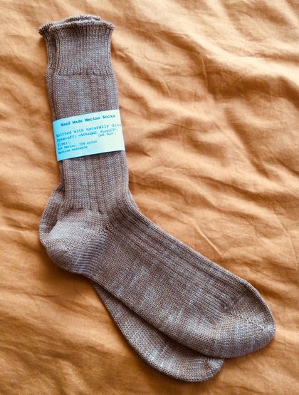 Naturally Dyed Merino Socks