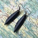 Baby feather earrings, up-cycled