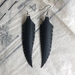Black Ferns earrings, up-cycled