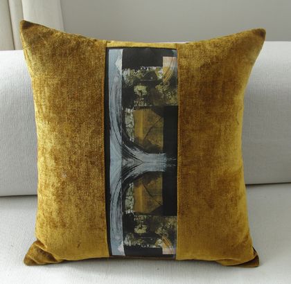 'Warmth behind the sun' square cushion