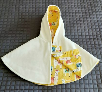 Hooded Cape . Fits up to 12 months