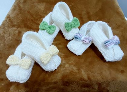 Crossover Ballet Style Booties.  0-6 months 