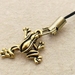 Golden Frog cellphone charm with gold-plated froggie charm and black strap